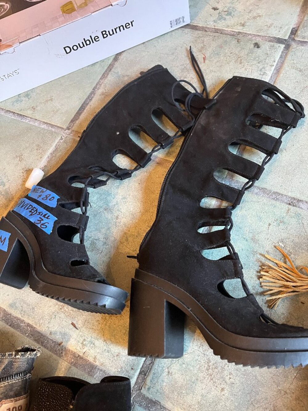NEW BOOTS & FUNKY BOOT & FROM H & M & Yellow NEW BOOT
